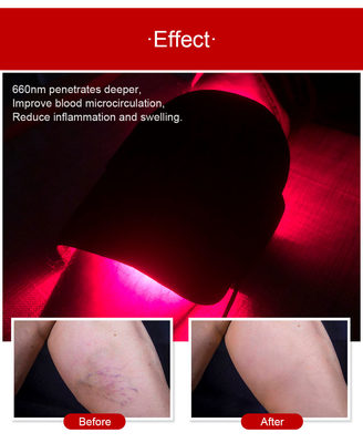 cojín llevado infrarrojo ligero rojo de la terapia de 660nm 850nm para el alivio del dolor de los brazos de la pierna del cuerpo