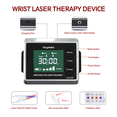Reloj del dispositivo de la terapia del laser del poder más elevado 3.6W para tratar la tensión arterial alta 1pc/Box